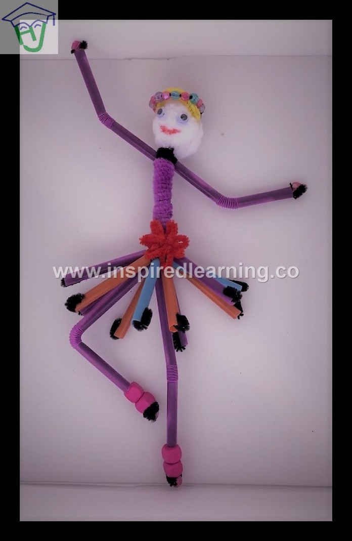 ballerina straws and pipe cleanerswatermarked